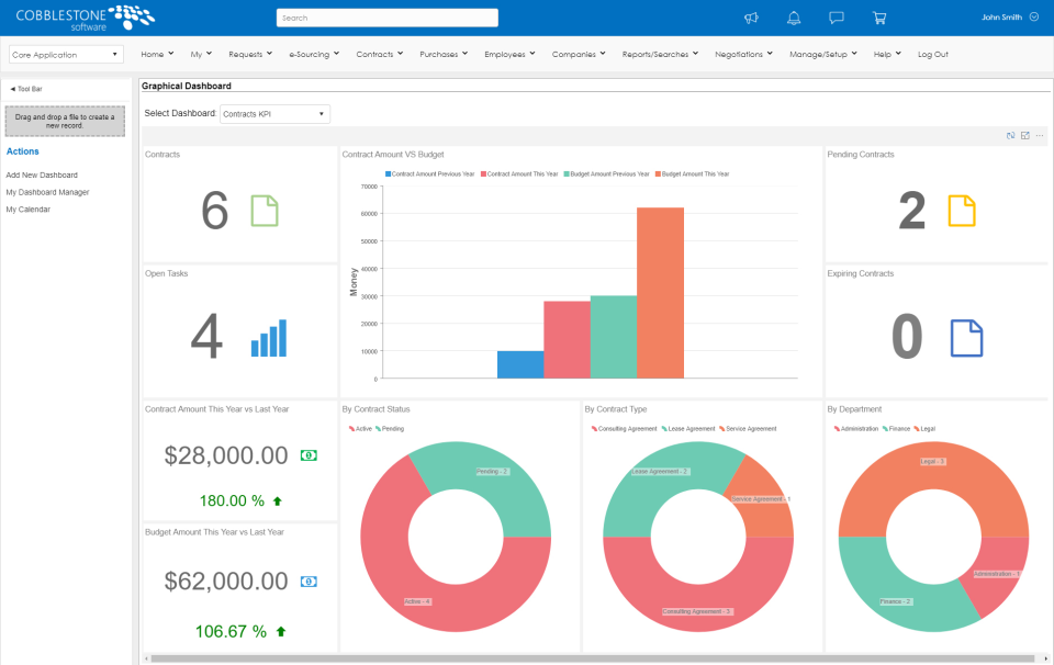 screenshot of CobbleStone Contract Insight
